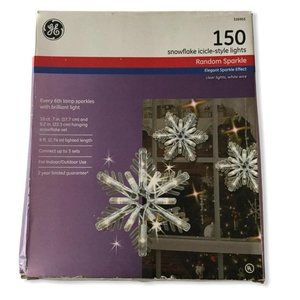 150 Snowflake Icicle Style Lights Random Sparkle